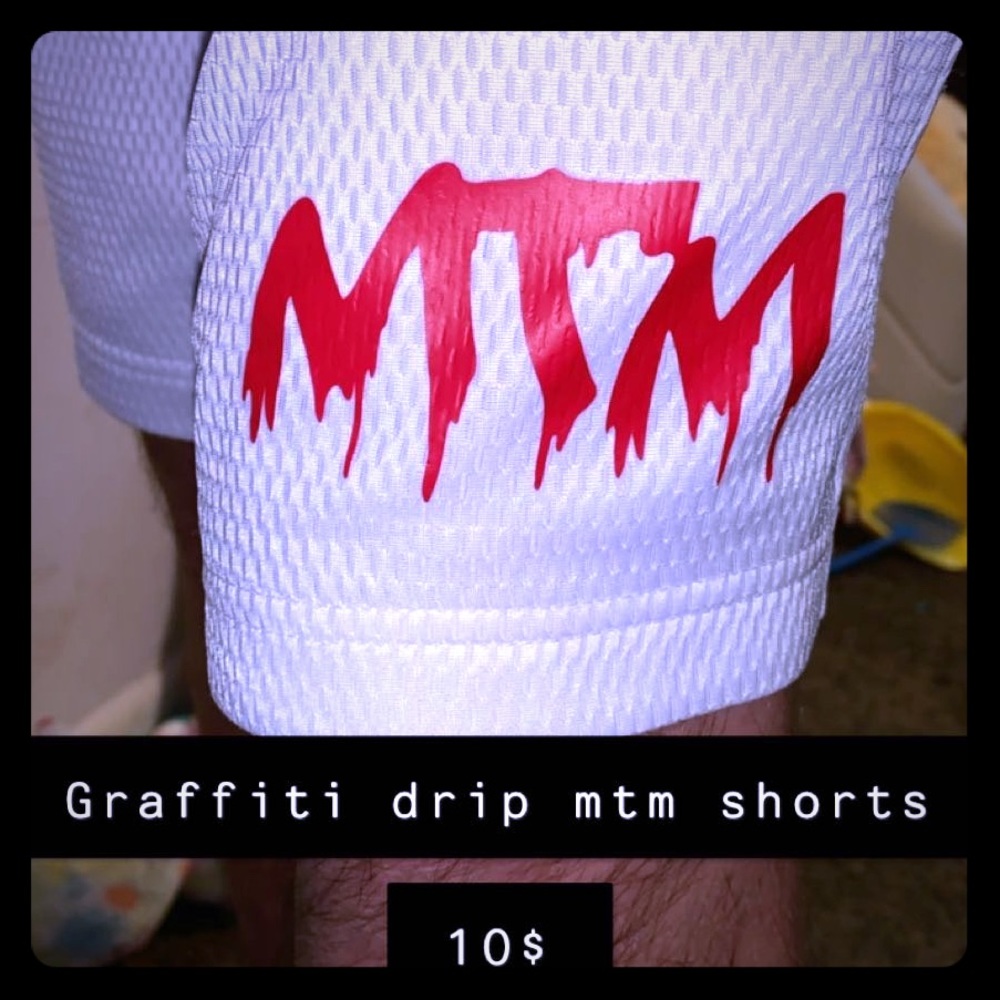 MTM drip shorts! Available in other colors